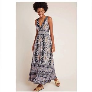 Anthropologie Maeve Floral Maxi Dress - Medium Petite